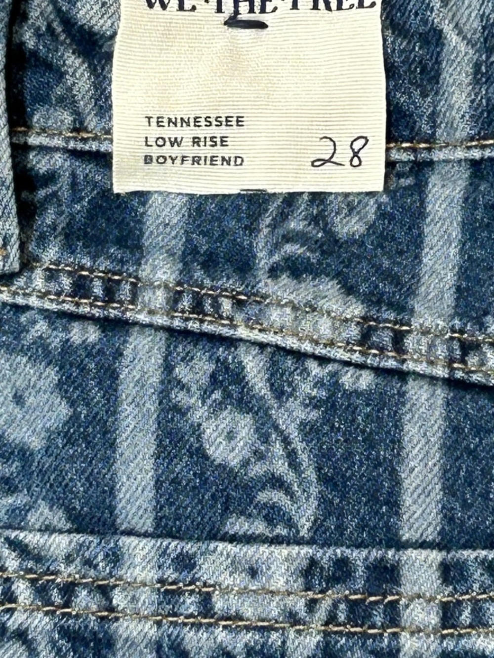 NWT We The Free Tennessee Low Rise Boyfriend Jeans Free People Size 28 NEW - Picture 6 of 6